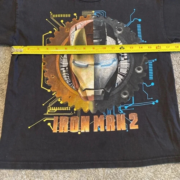 GUC Iron Man 2 movie Short Sleeve T Shirt Boys Size 10 / 12 War Machine - Picture 4 of 9